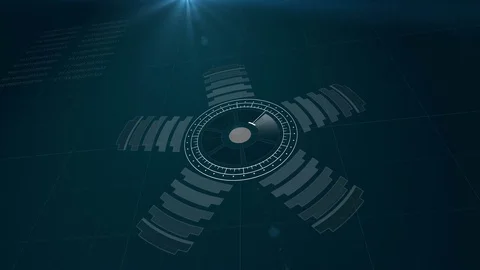 Futuristic interface design. HUD-technology for overlaying video and creating Stock Footage 78217279