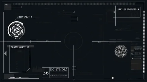 Futuristic interface design. HUD-technology for overlaying video and creating Stock-Footage 85159020