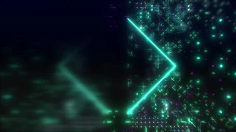 Futuristic interface digital background. High tech illustration. Neon hud 库存插图