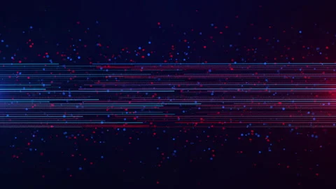 Futuristic interface, Digital Cyber Surface, Cyber stream Lines tunnel Data Stock Footage 343499564