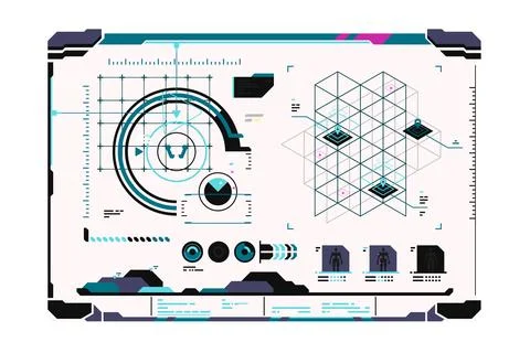 Futuristic Interface Display Illustrazione stock