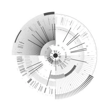 Futuristic interface element. Technology circle. Digital futuristic user イラスト素材