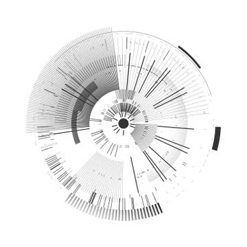 Futuristic interface element. Technology circle. Digital futuristic user Stock Illustration
