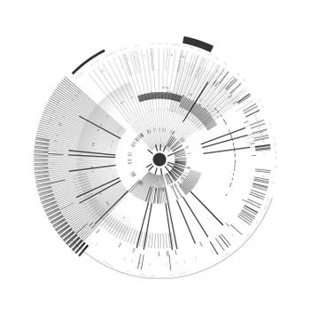 Futuristic interface element. Technology circle. Digital futuristic user Stock Illustration