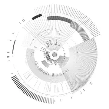 Futuristic interface element. Technology circle. Digital futuristic user Stock-Illustration