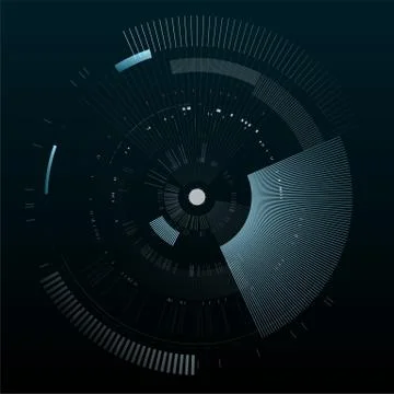 Futuristic interface element. Technology circle. Digital futuristic user Stock Illustration