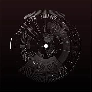Futuristic interface element. Technology circle. Digital futuristic user Stock Illustration