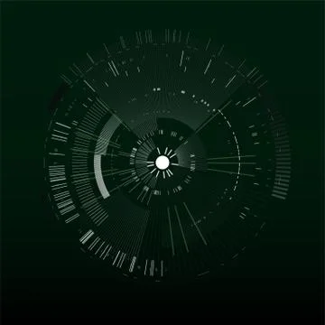 Futuristic interface element. Technology circle. Digital futuristic user 스톡 일러스트