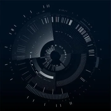 Futuristic interface element. Technology circle. Digital futuristic user Illustrazione stock