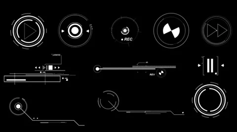 Futuristic Interface Elements Stock Footage 38498493