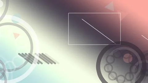 Futuristic interface graphics blend glowing lines and a play icon with mood.. Stock Illustration