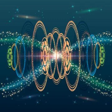 Futuristic interface hud design, infographic elements like scanning graph, wa Stock Illustration