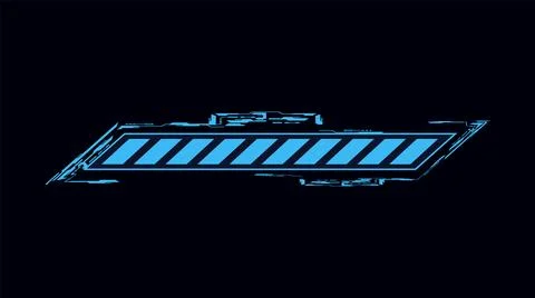 Futuristic interface hud element for games and app vector illustration isolated. Stock Illustration