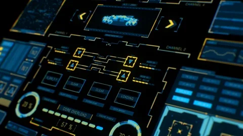 Futuristic interface | HUD Stock Footage 77802970