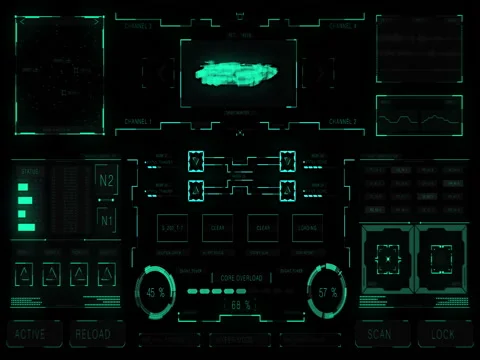 Futuristic interface | HUD Stock Footage 77803439