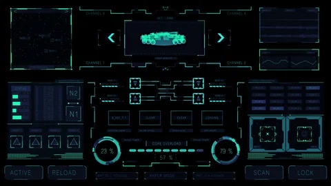 Futuristic interface | HUD Video stock 77803578
