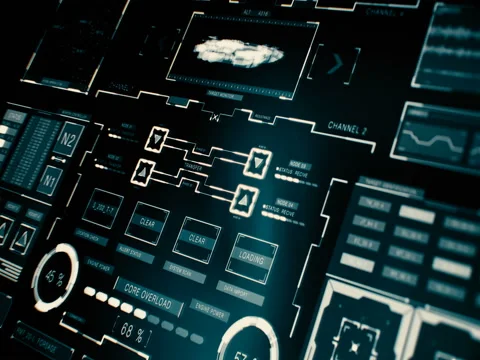 Futuristic interface | HUD Stock Footage 77803582