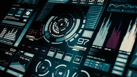 Futuristic interface | HUD Stock Footage 77924752
