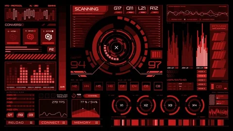 Futuristic interface | HUD Stock Footage 77925031