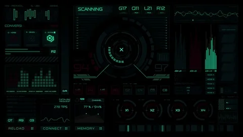Futuristic interface | HUD Stock-Footage 77925095