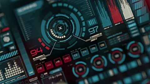 Futuristic interface | HUD Stock Footage 77925176