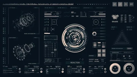 Futuristic interface | HUD Stock Footage 78272950