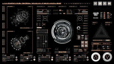 Futuristic interface | HUD Stock Footage 78272968
