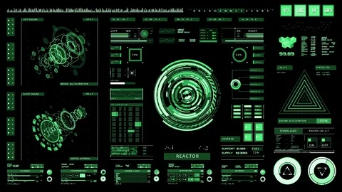 Futuristic interface | HUD Stock Footage 78273115