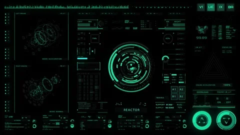 Futuristic interface | HUD Stock Footage 78273565
