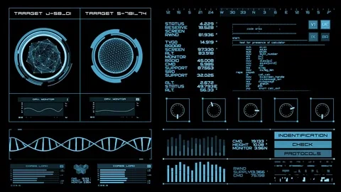 Futuristic interface | HUD Stock Footage 78568340
