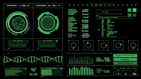 Futuristic interface | HUD Stock Footage 78568342