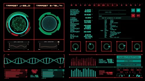 Futuristic interface | HUD Stock Footage 78568368