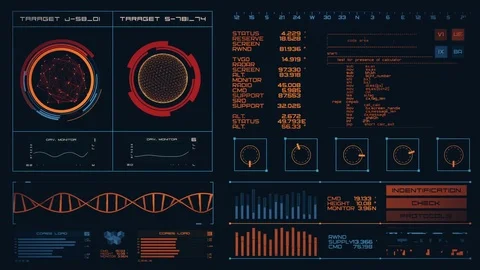 Futuristic interface | HUD 스톡 동영상 78568459