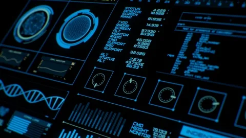 Futuristic interface | HUD Stock Footage 78568468