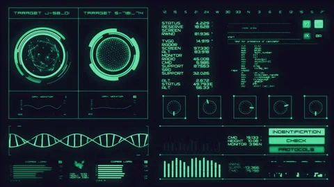 Futuristic interface | HUD Video stock 78568507