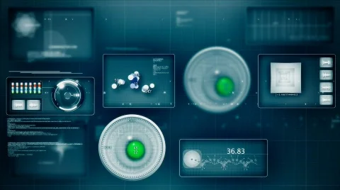 Futuristic interface loop Stock Footage 789944