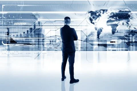 Futuristic interface 스톡 사진