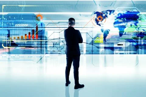 Futuristic interface 스톡 사진