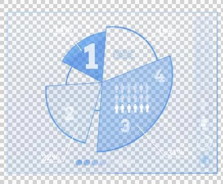 Futuristic interface pie chart interface Stock Illustration