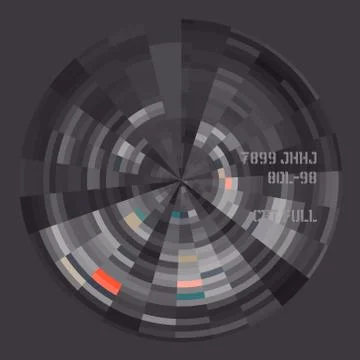 Futuristic interface radial abstract 5 Ilustração Stock