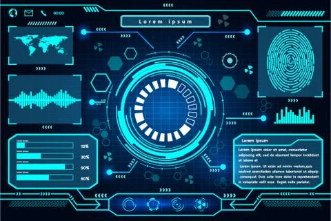 Futuristic interface technology design.  Element of this image furnished by Nasa Stock Illustration