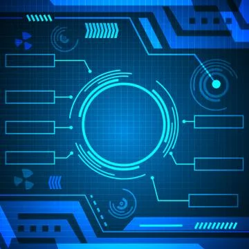 Futuristic interface technology vector design. Stock Illustration