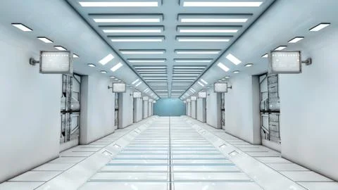 Futuristic interior concept design Stock Illustration