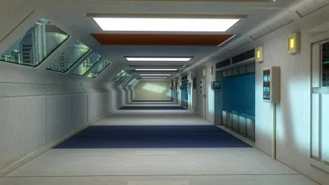 Futuristic interior concept design Stock Illustration