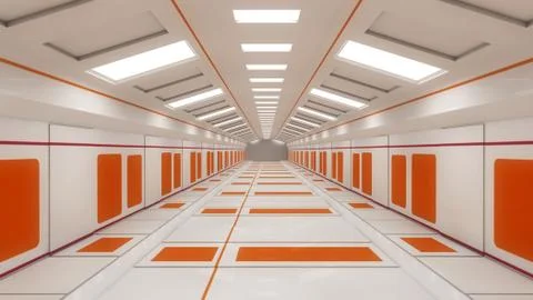 Futuristic interior concept design Stock Illustration