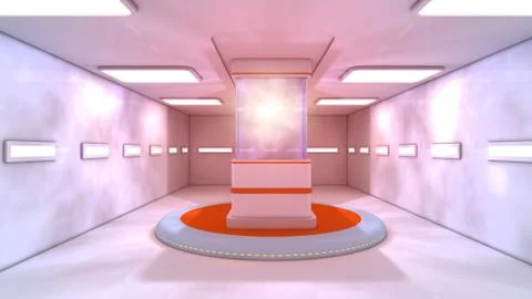 Futuristic interior concept design Stock Illustration