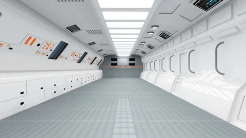 Futuristic interior concept design Stock Illustration