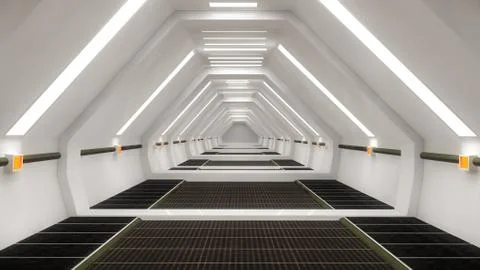 Futuristic interior concept design Stock Illustration