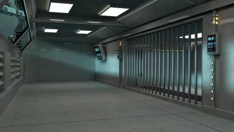 Futuristic interior concept design Stock Illustration