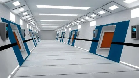 Futuristic interior concept design Stock Illustration